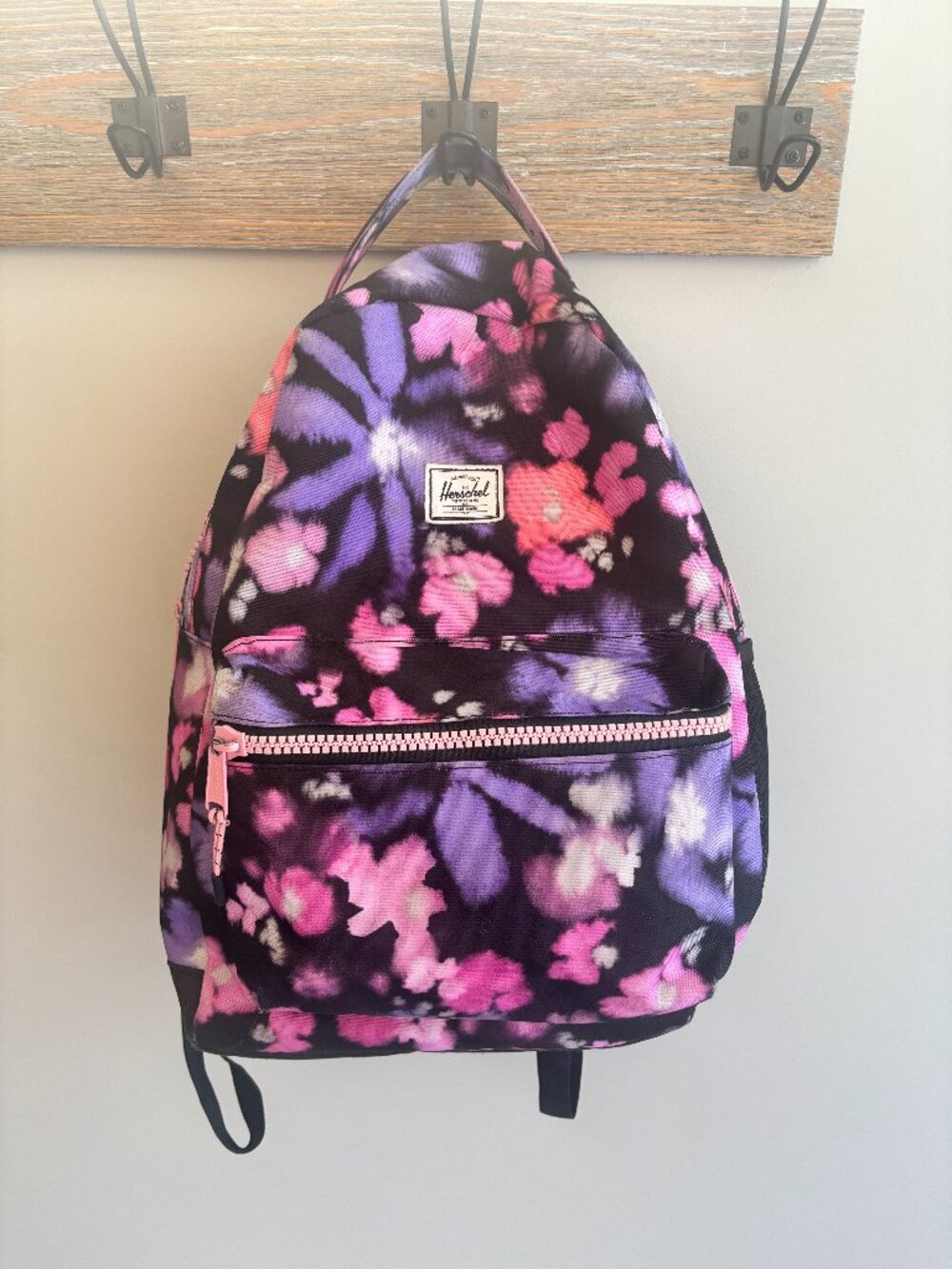 Herschel Youth Backpack, Colorful Blurry Floral Pink/Purple School